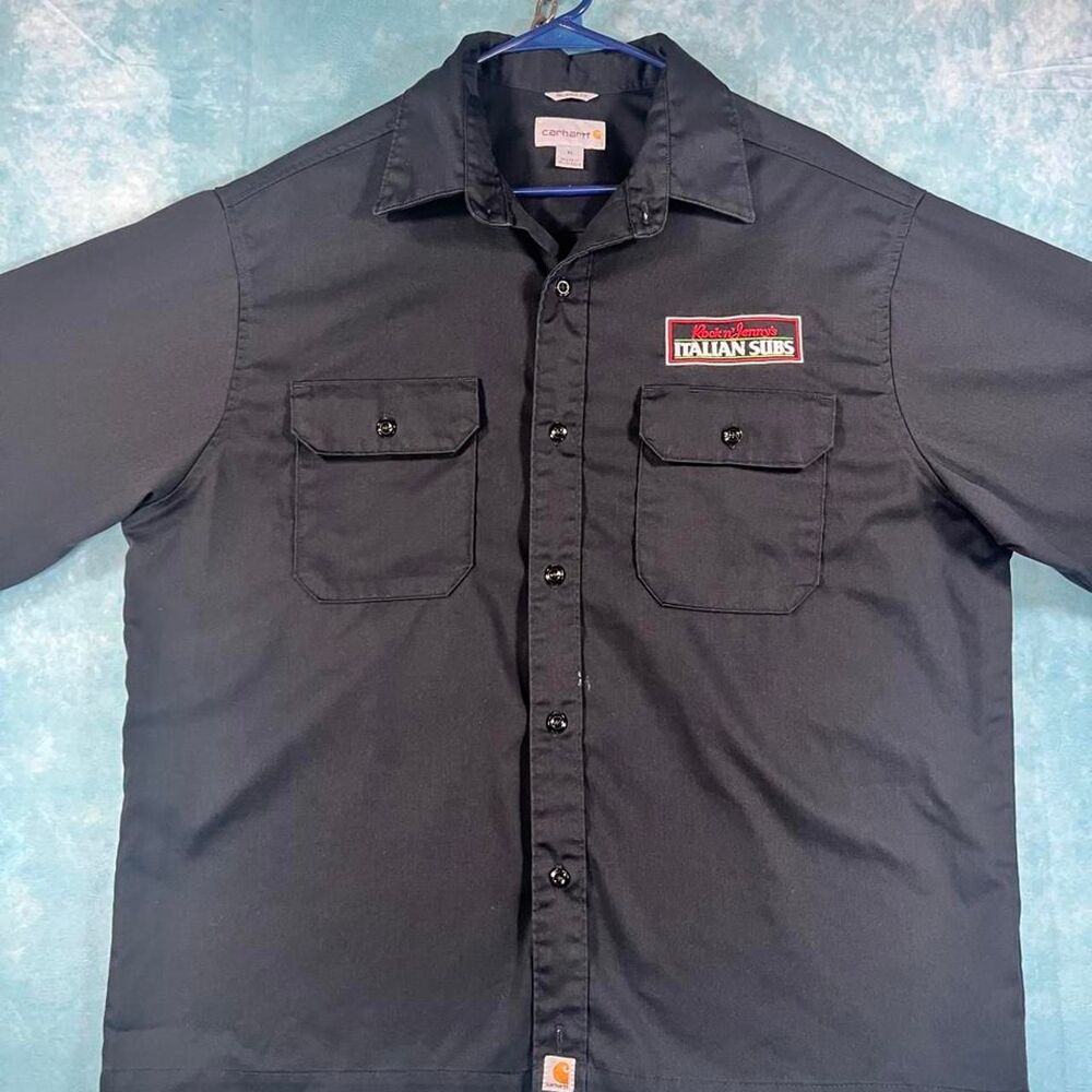 Carhartt Men's Black and Navy Shirt